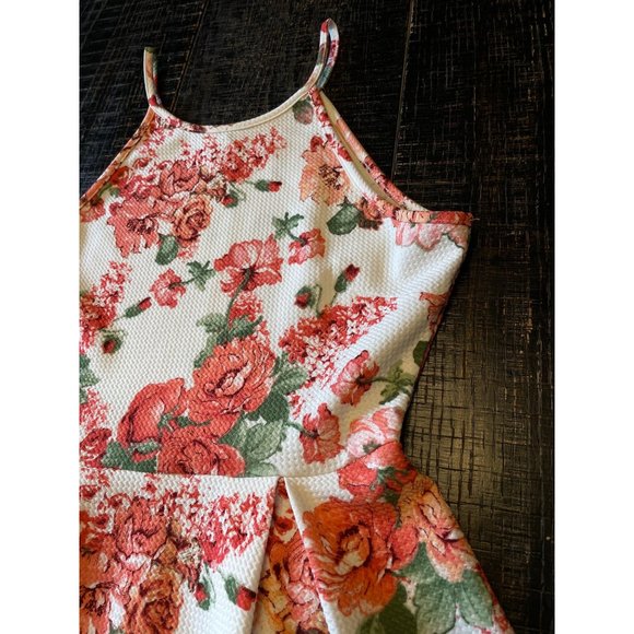 Haute Mode Size M Floral Flower Dress Pull On Pleated Skirt Sleeveless Summer - Picture 10 of 16